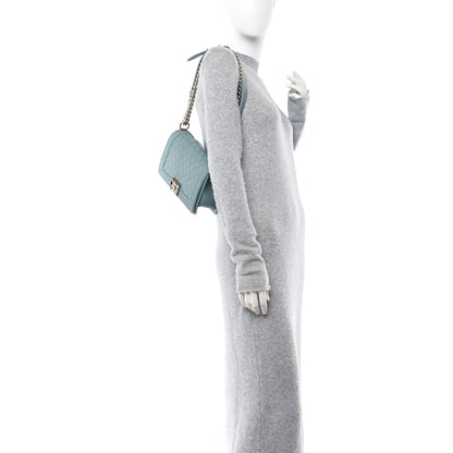 Chanel Caviar Quilted Medium Boy Flap Light Blue 2 of 11