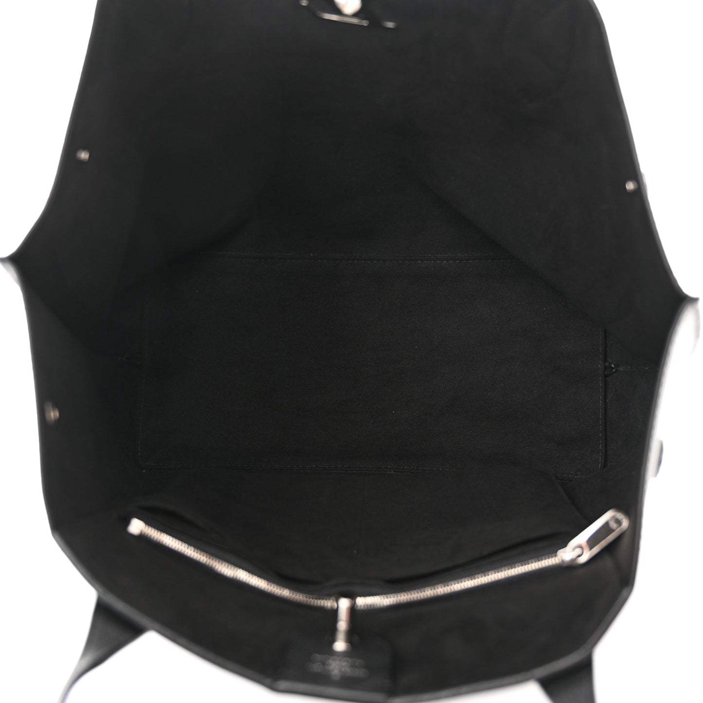 Calfskin Lockme Go Tote Black