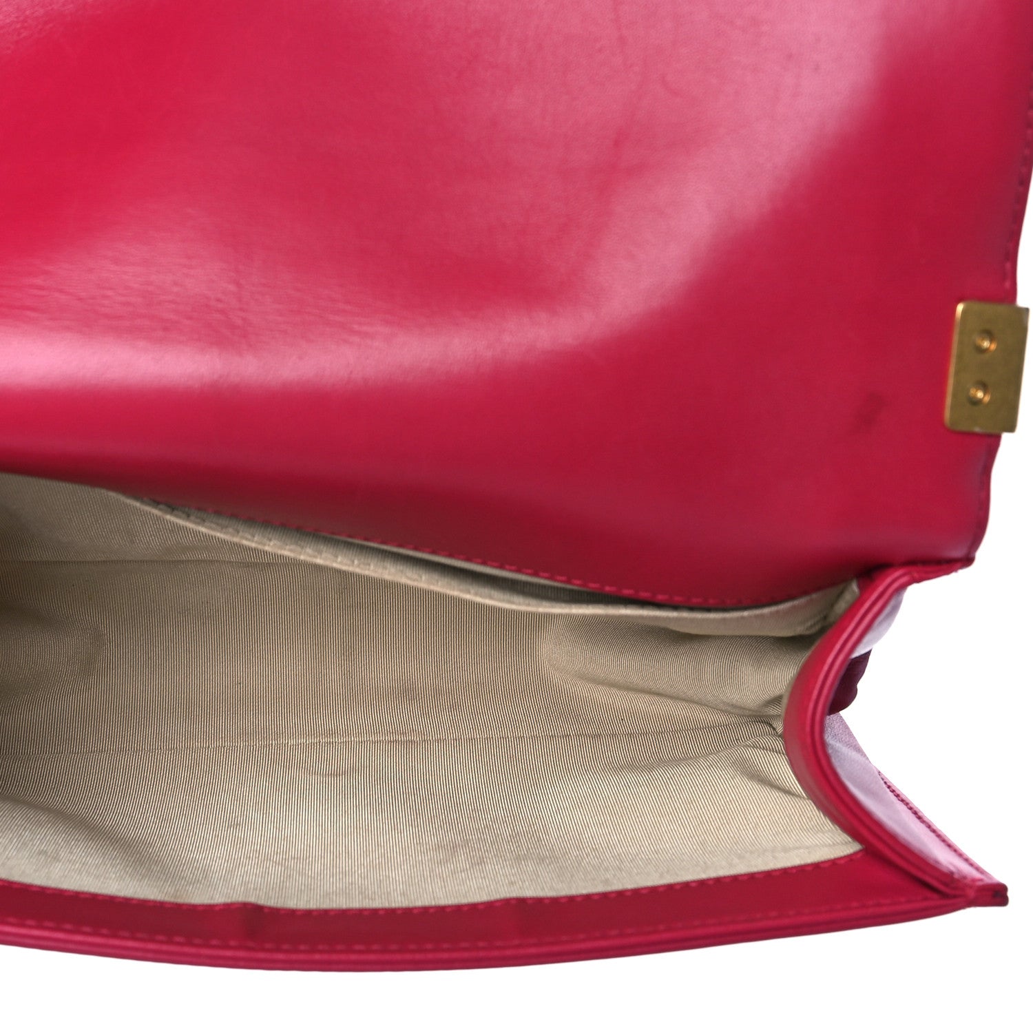 Chanel Lambskin Quilted Medium Chain Detail Boy Flap Fuchsia 4 of 13