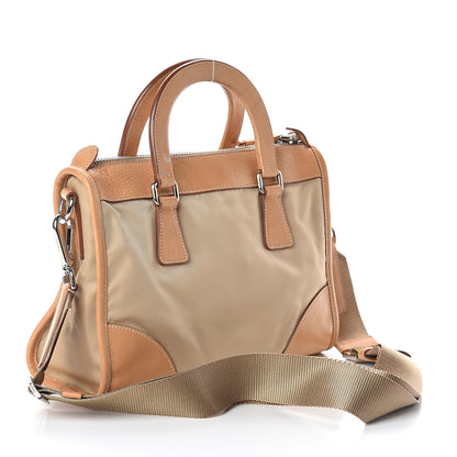 Prada Tessuto Vitello Top Handle Bag Cammello Cuo 2 of 8
