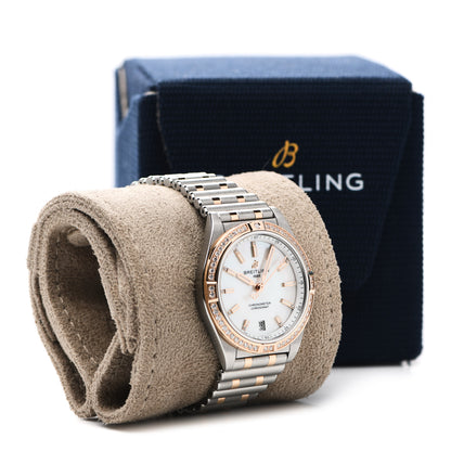 Breitling Stainless Steel 18K Rose Gold Diamond Bezel 36mm Chronomat Automatic Watch U10380 6 of 6