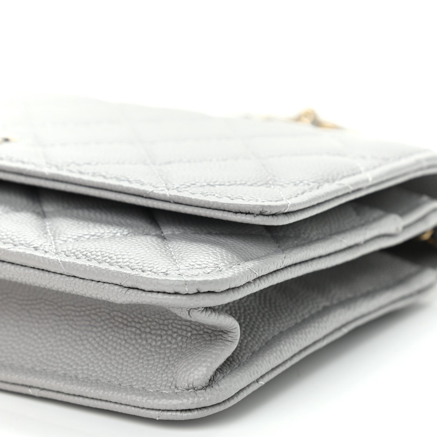 Chanel Caviar Quilted Wallet On Chain WOC Grey 11 of 12