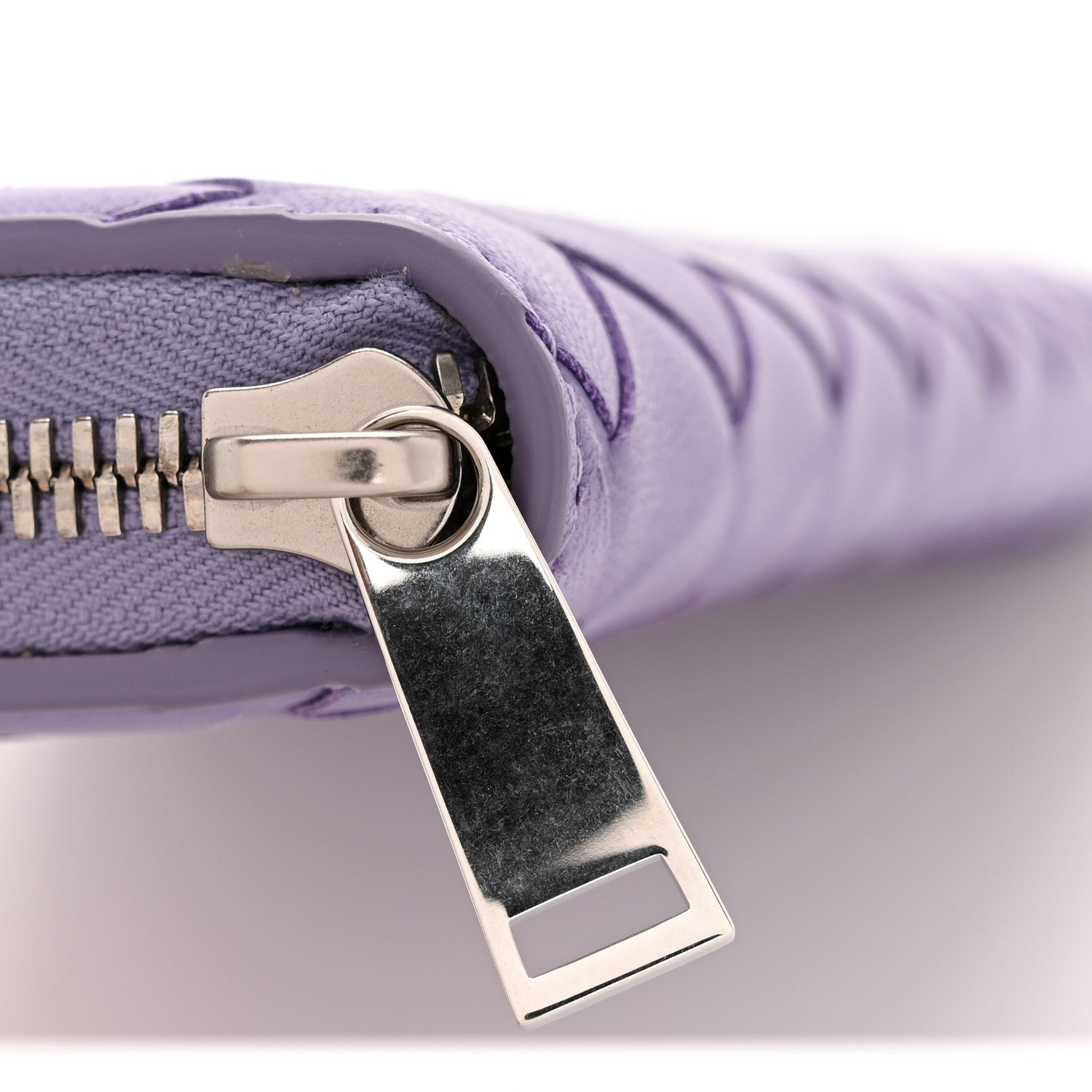 Bottega Veneta Nappa Intrecciato Zip Around Wallet Lavender 9 of 10