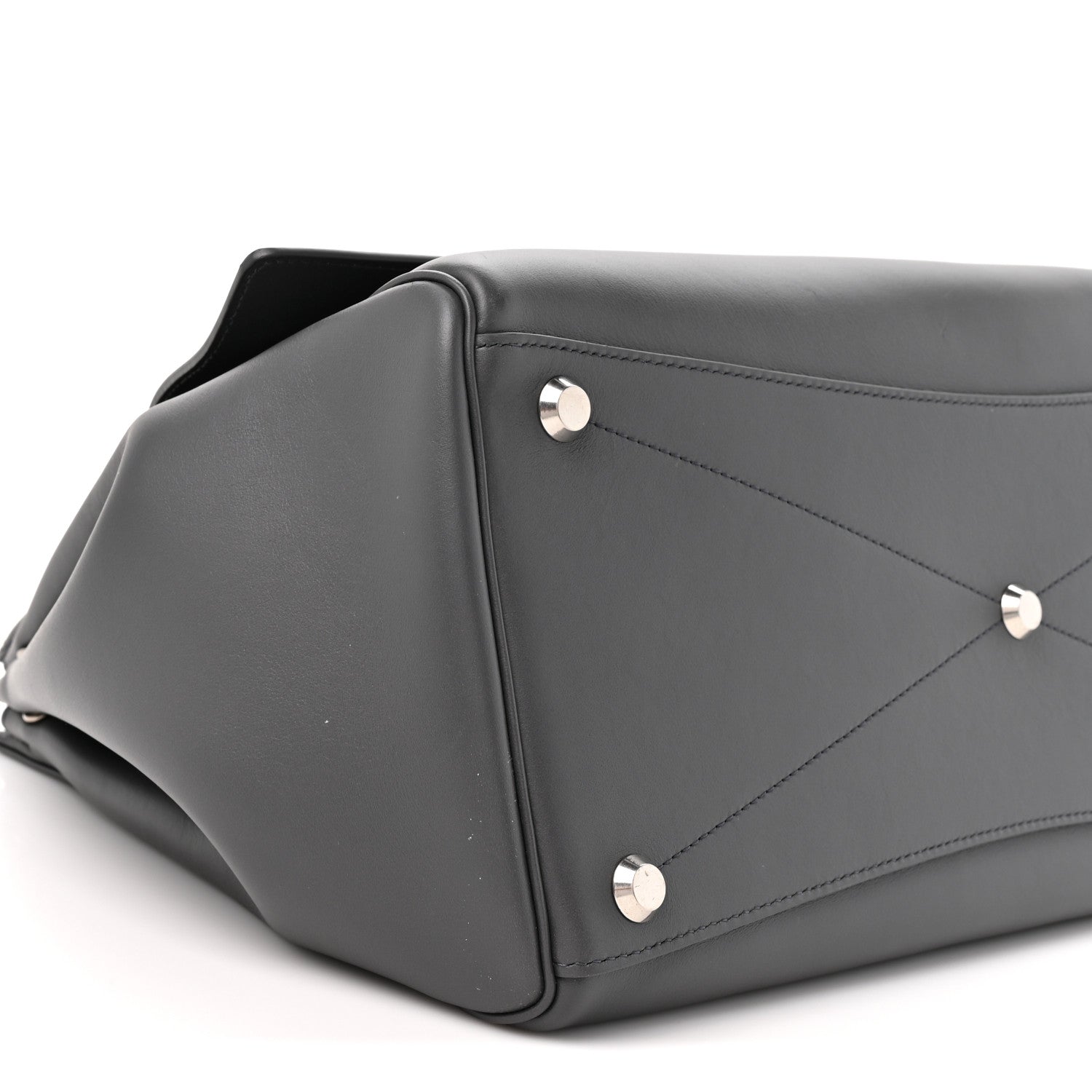 Balenciaga Smooth Calfskin Medium Bel Air Carry All Bag Grey 8 of 10