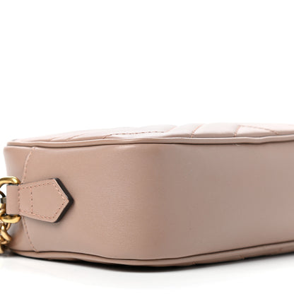 Gucci Calfskin Matelasse Mini GG Marmont Chain Shoulder Bag Porcelain Rose 8 of 11
