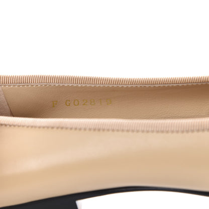 Chanel Lambskin CC Cap Toe Ballerina Flats 36 Beige Black 9 of 9