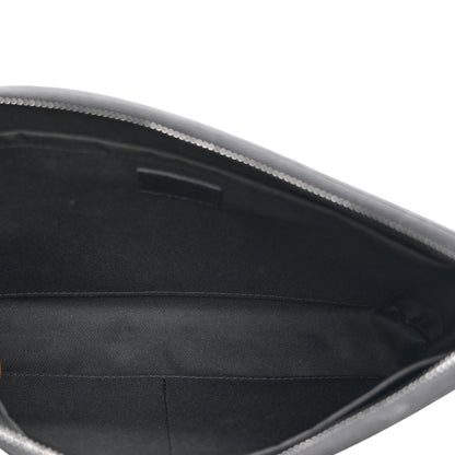 Louis Vuitton Shadow Calfskin Monogram Pochette Voyage Souple Black 5 of 9