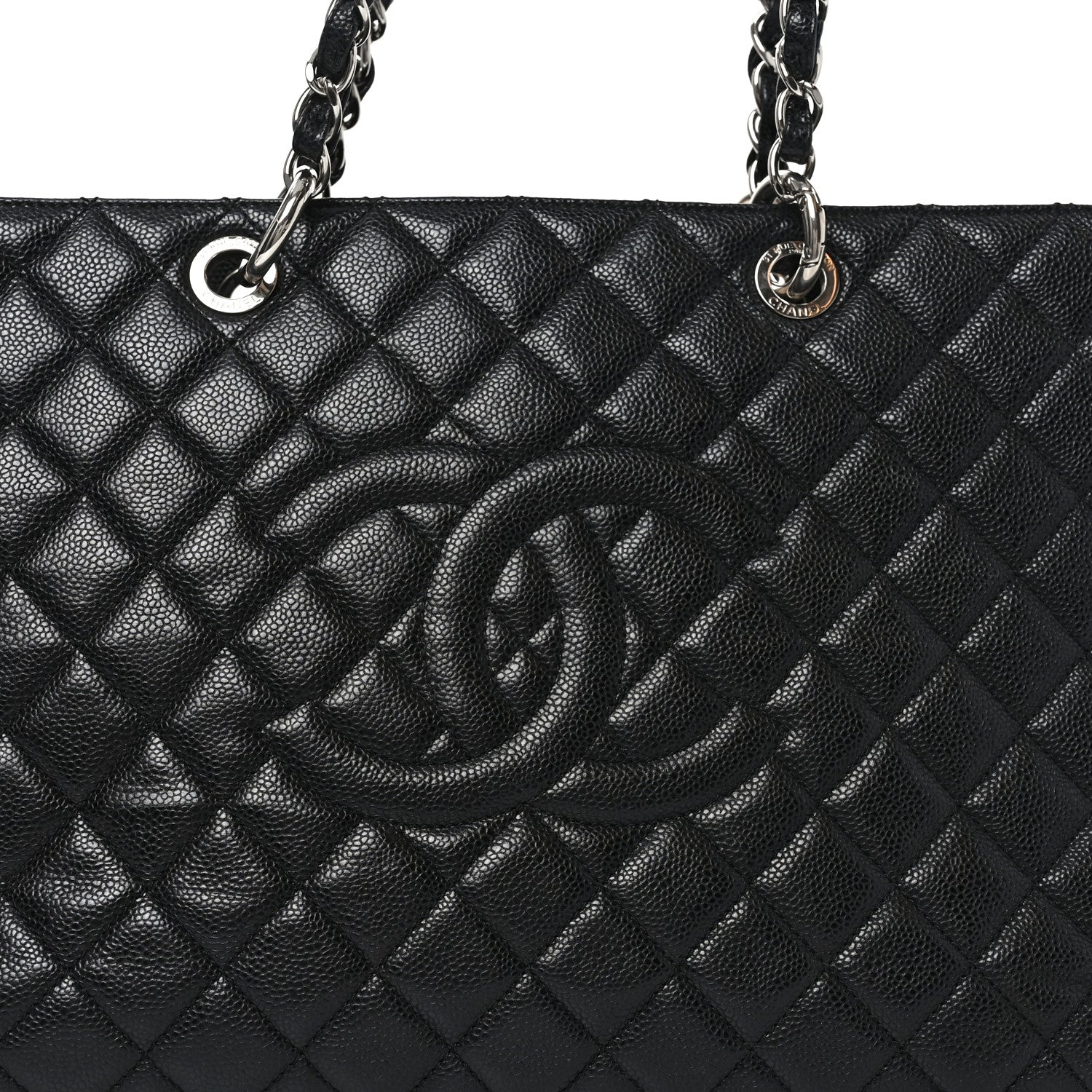 Chanel Caviar Quilted XL Grand Shopping Tote GST Black 8 of 10