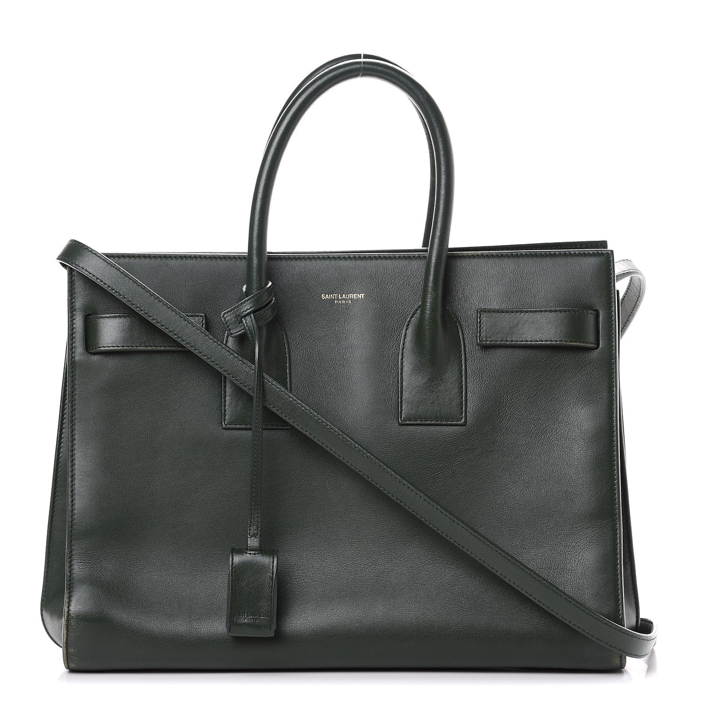 Calfskin Small Sac De Jour Dark Green