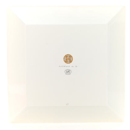 Hermes Porcelain Mosaique Au 24 Square Plate N°3 Gold 3 of 6