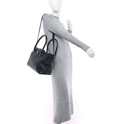 Chanel Calfskin Cerf Executive Shopper Tote Black 2 of 12