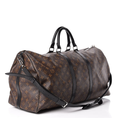 Louis Vuitton Monogram Macassar Keepall Bandouliere 55 3 of 22