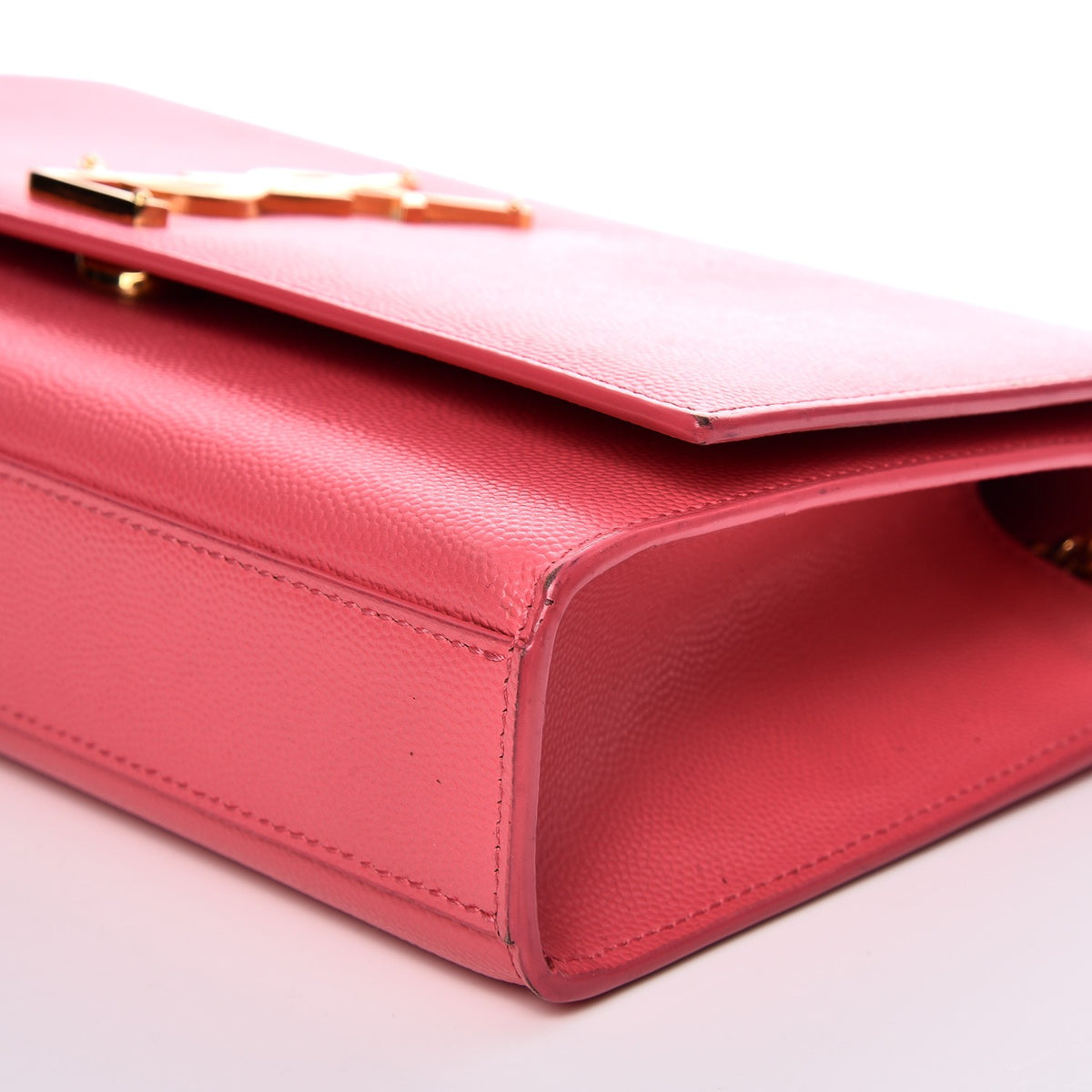 Saint Laurent Grain De Poudre Medium Classic Monogram Kate Satchel Rose Clair 10 of 13