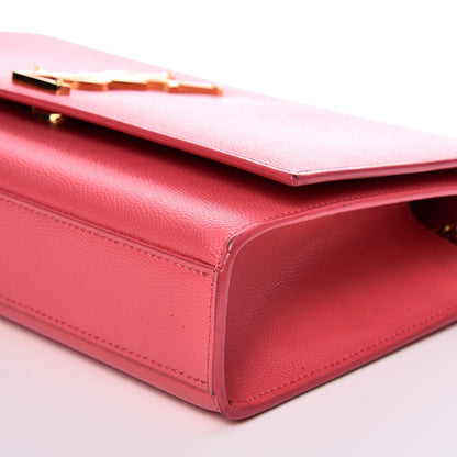 Saint Laurent Grain De Poudre Medium Classic Monogram Kate Satchel Rose Clair 10 of 13