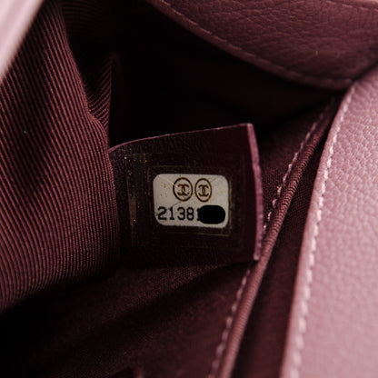 Chanel Goatskin Quilted Patent Small Duo Boy Flap Pink 8 of 8