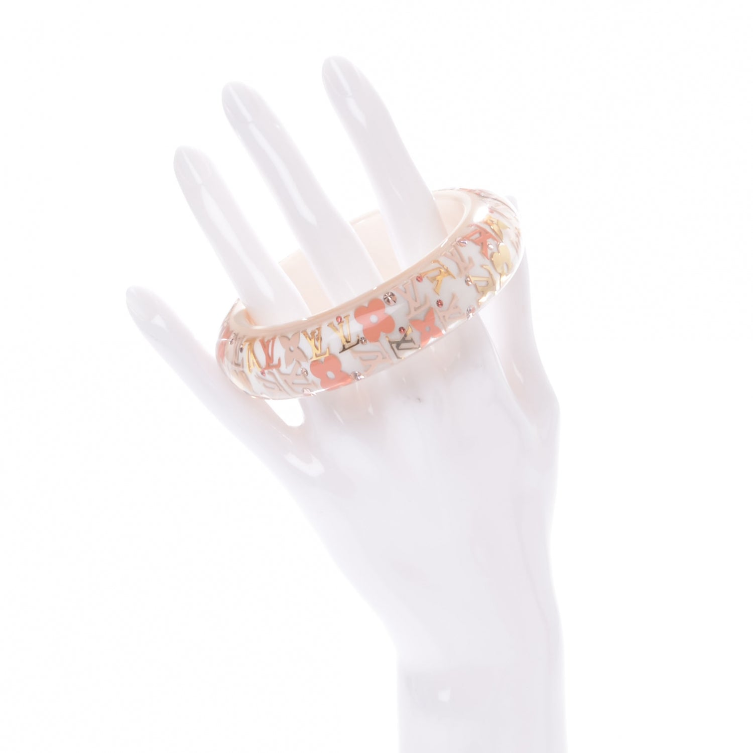 Louis Vuitton Swarovski Crystal Inclusion Bracelet GM Medium Nacre 2 of 5