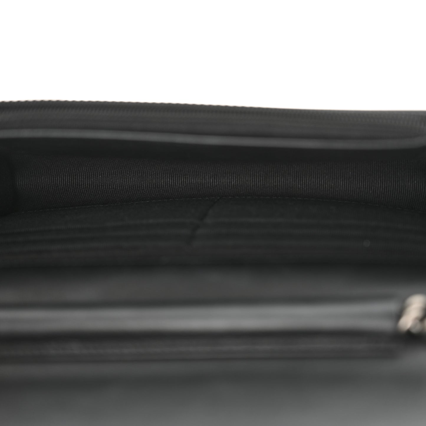 Caviar Quilted Boy Wallet On Chain WOC Black