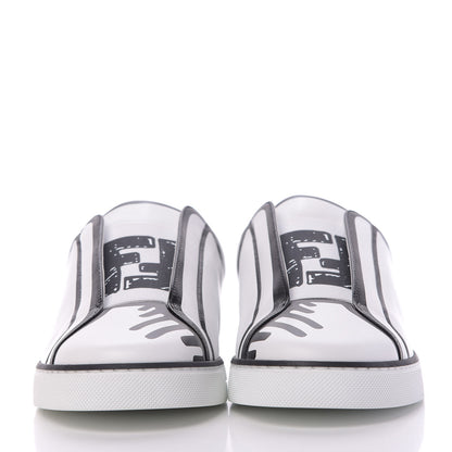Fendi X JOSHUA VIDES Nappa Rockoclick Slip On Sneakers 37.5 Snow White Black 3 of 10
