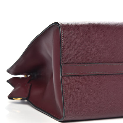 Prada Saffiano Greche Medium Paradigme Bag Granato Petalo 7 of 9