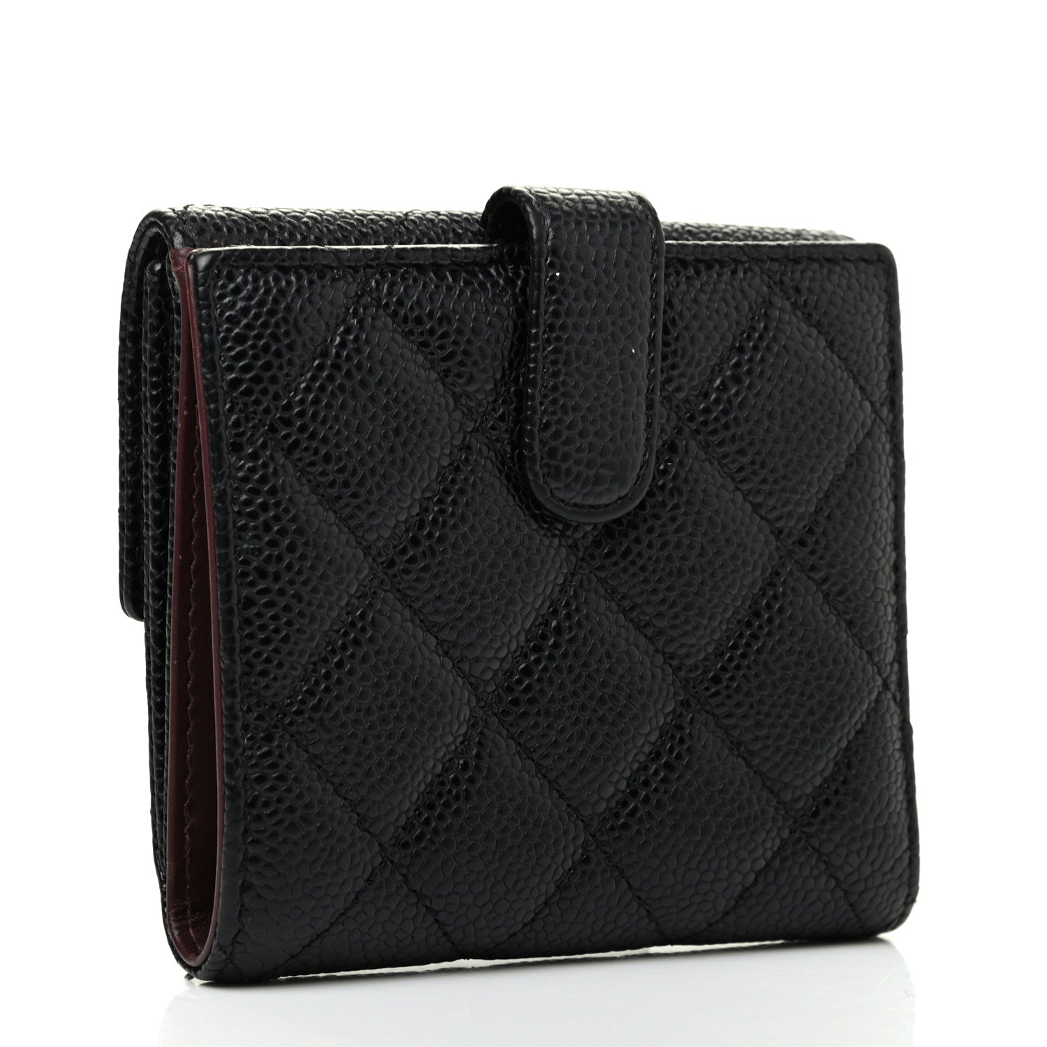 Chanel Caviar Quilted Compact French Flap Wallet Black 3 of 8