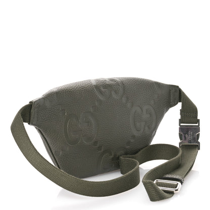 Gucci Piuma Calfskin Jumbo GG Embossed Small Belt Bag Dark Green 3 of 10