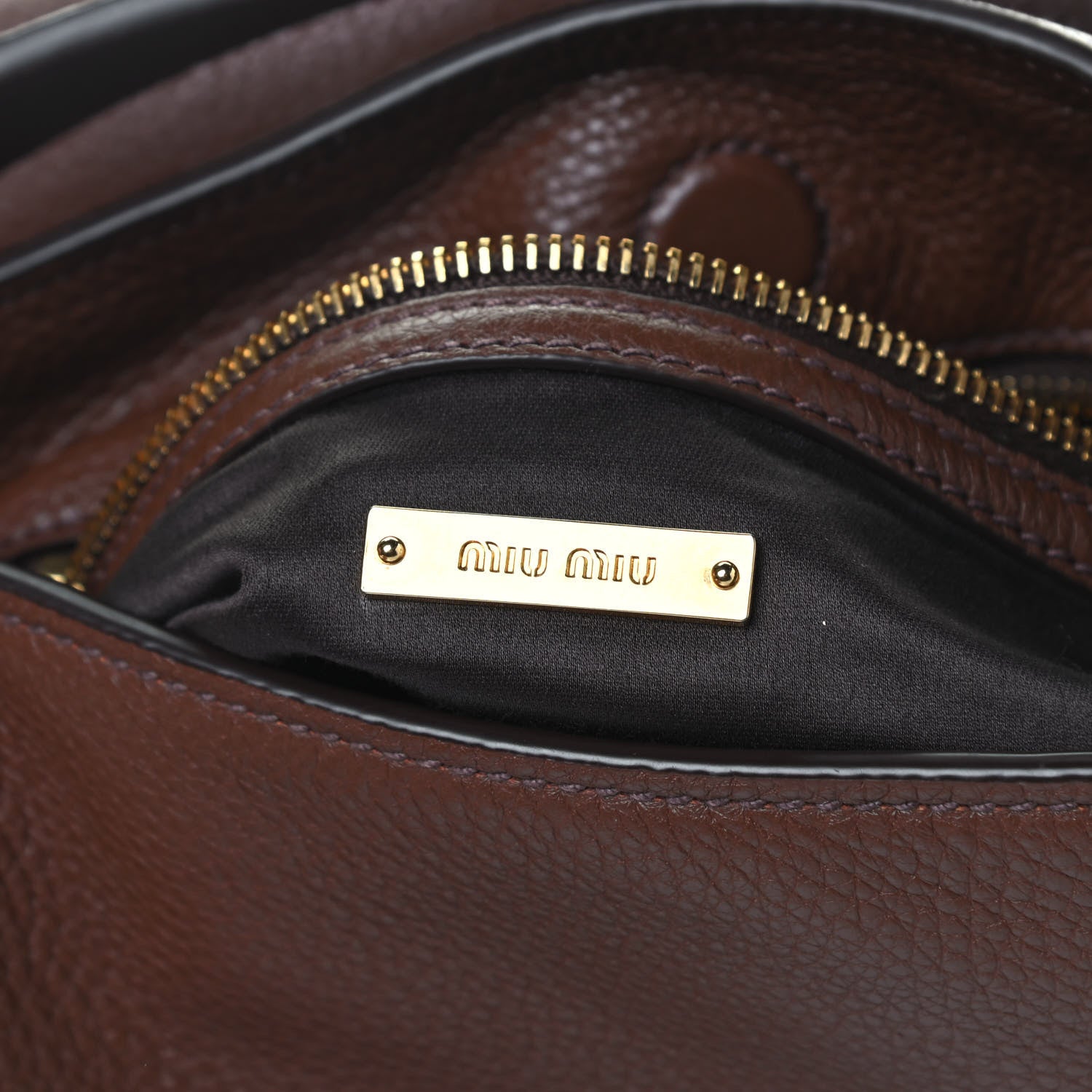 Miu Miu Vitello Phenix Shoulder Bag Palissandro 7 of 8