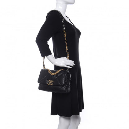 Chanel Goatskin Quilted Medium Chanel 19 Flap Black 2 of 11