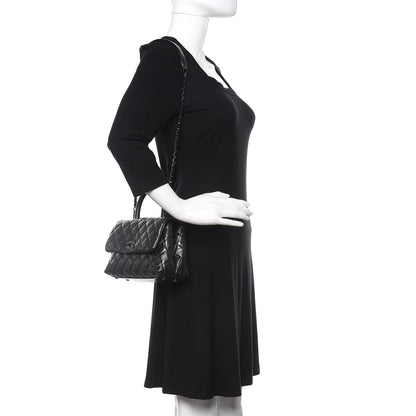 Chanel Aged Calfskin Quilted Mini Coco Handle Flap So Black 2 of 12
