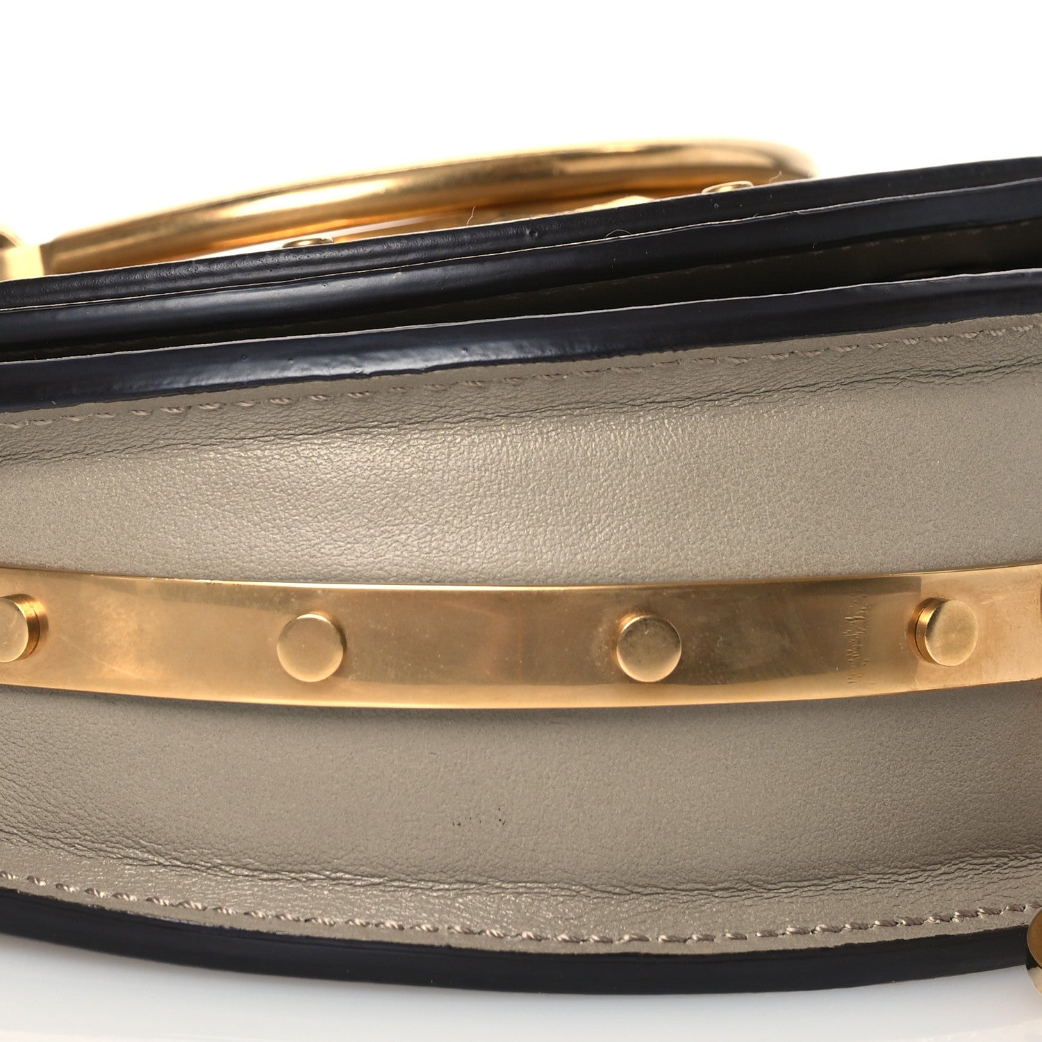 Chloe Calfskin Small Nile Bracelet Minaudiere Bag Motty Grey 10 of 14