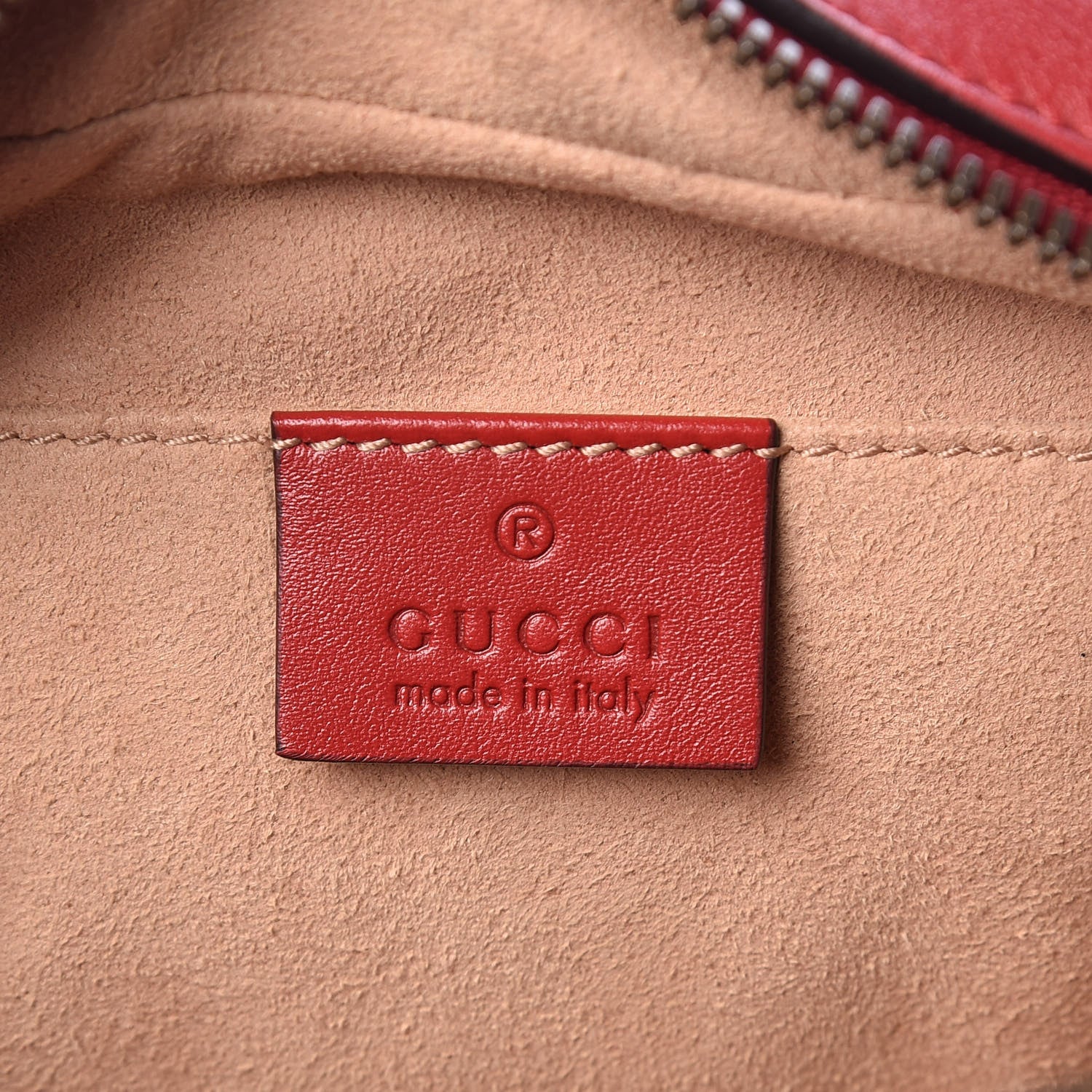 Gucci Calfskin Matelasse Small GG Marmont Chain Shoulder Bag Hibiscus Red 6 of 11