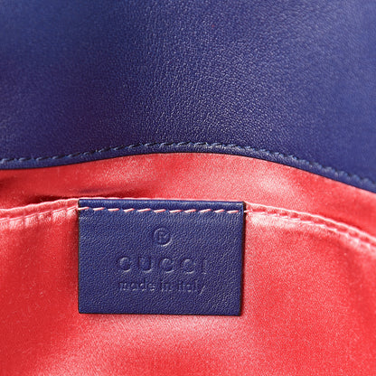 Gucci Velvet Matelasse Mini GG Marmont Shoulder Bag Cobalt Blue 5 of 11