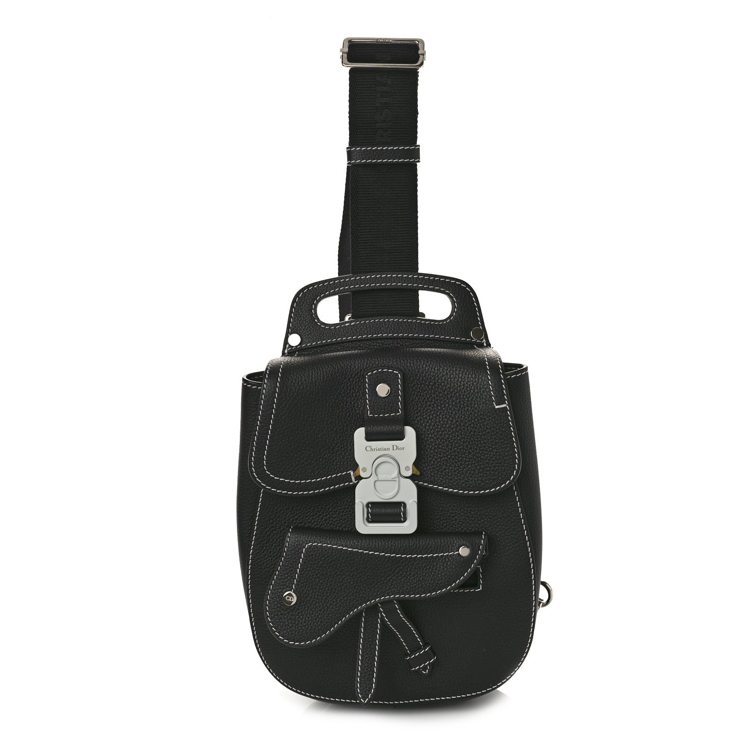 Christian Dior Grained Calfskin Mini Gallop Sling Bag Black 1 of 8