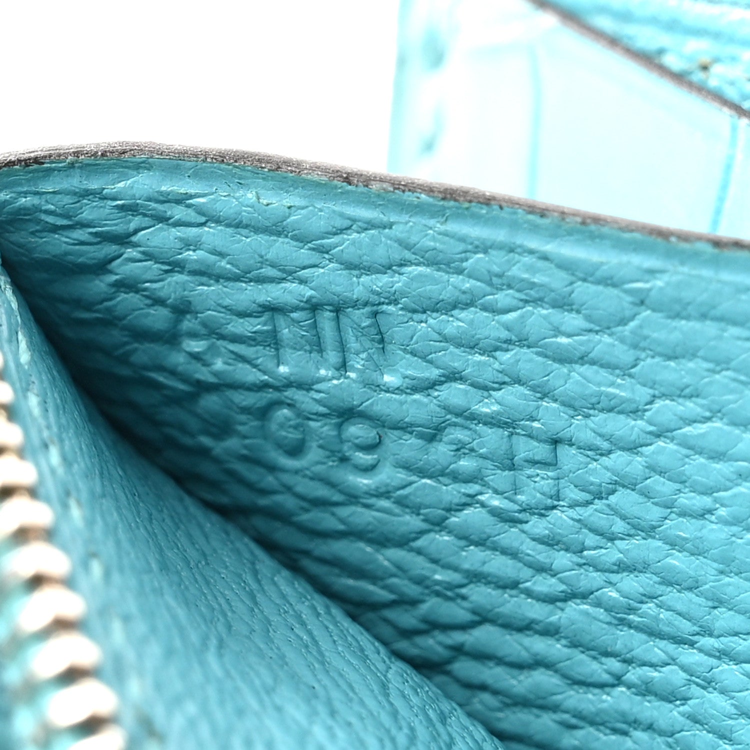 Hermes Matte Alligator Constance Short Wallet Bleu Paon 7 of 9