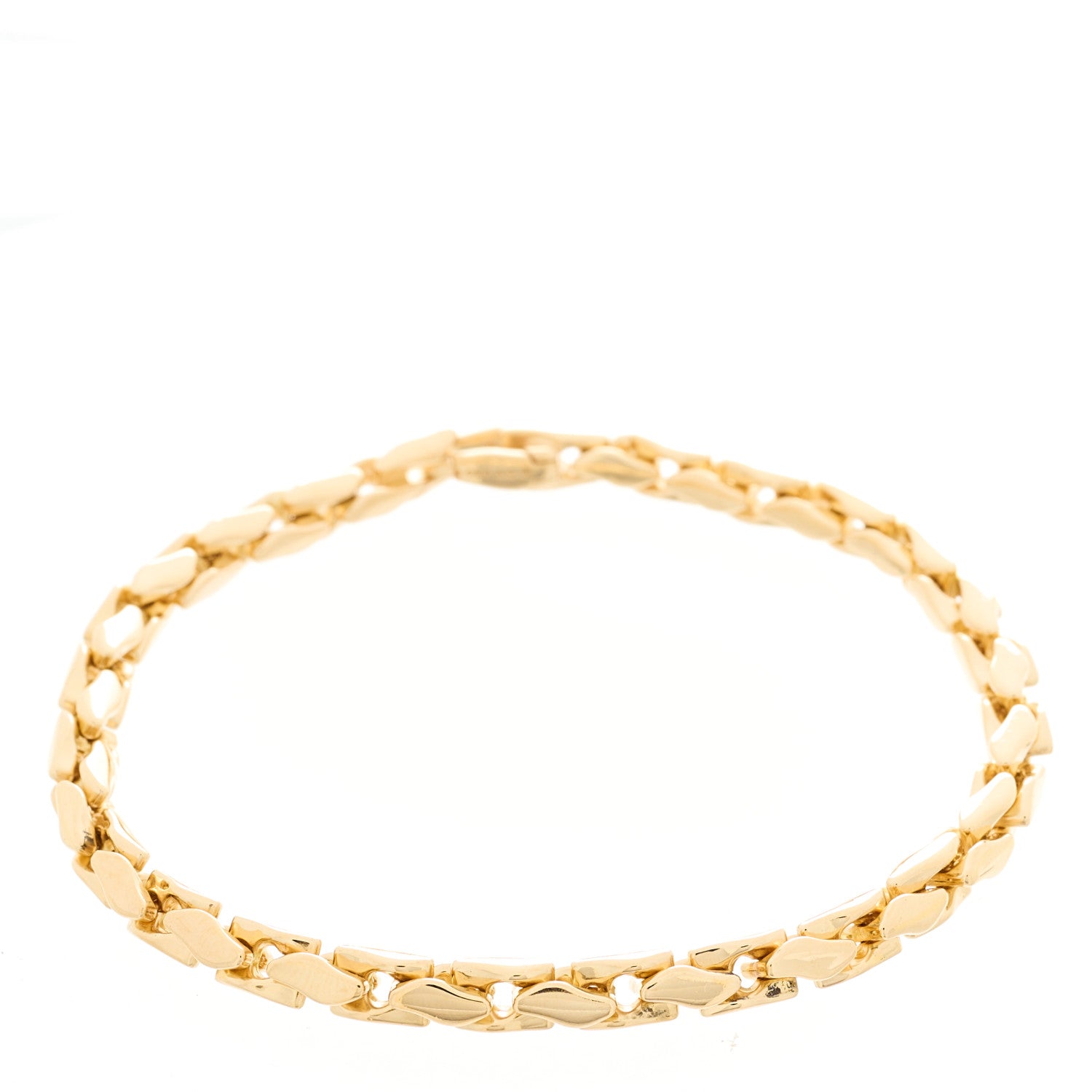 David Yurman 18K Yellow Gold 5mm Fluted Chain Bracelet 1 of 3