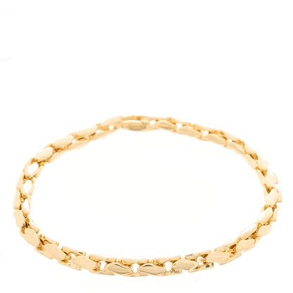David Yurman 18K Yellow Gold 5mm Fluted Chain Bracelet 1 of 3