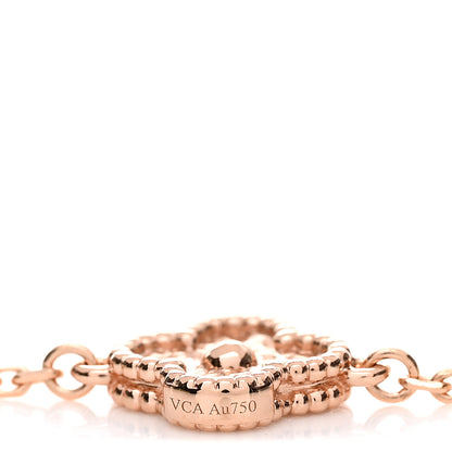 Van Cleef & Arpels 18K Rose Gold 6 Motifs Sweet Alhambra Bracelet 4 of 5