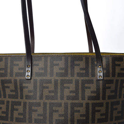 Fendi Zucca Spalmati Small Roll Tote Tobacco Yellow 9 of 9