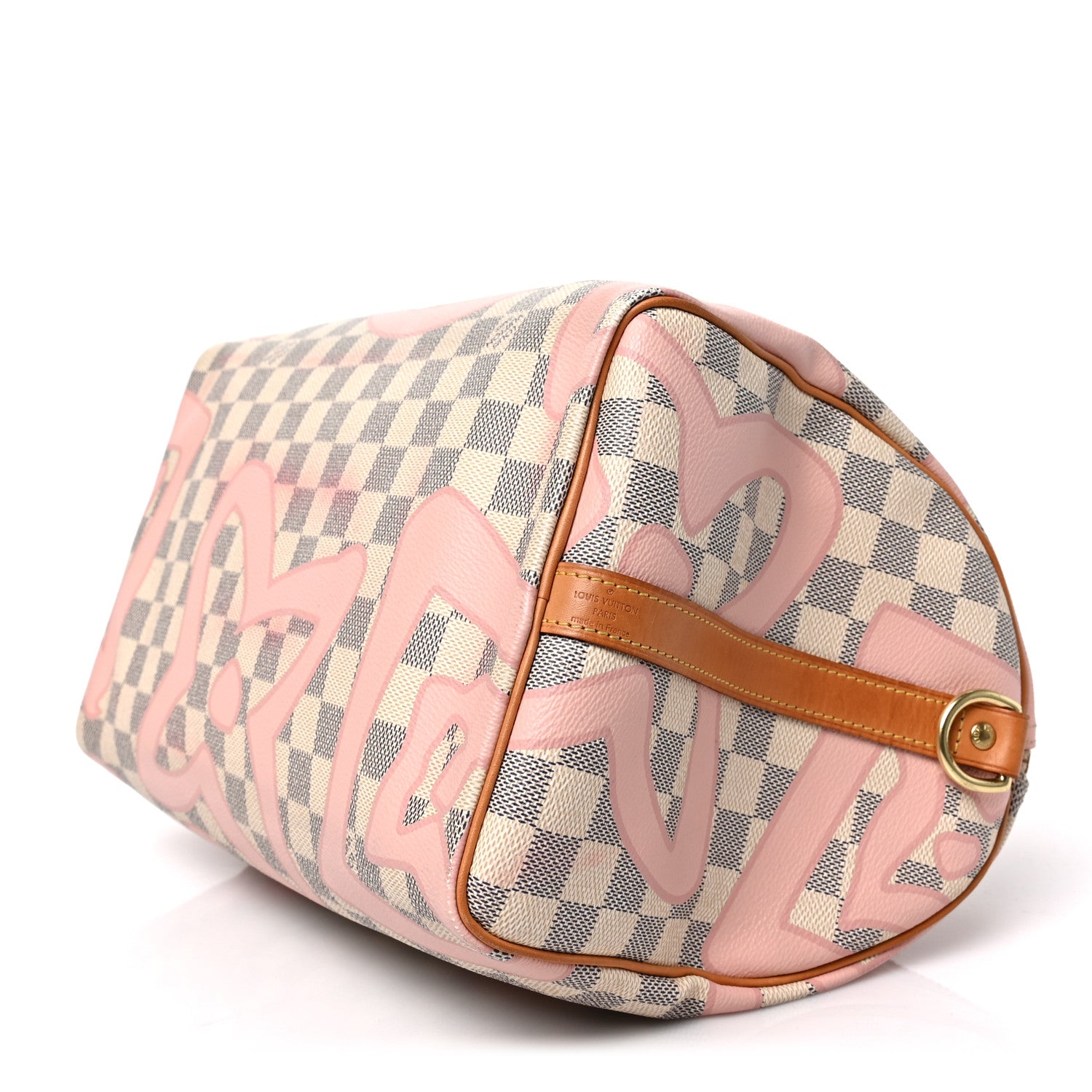 Louis Vuitton Damier Azur Tahitienne Speedy Bandouliere 30 Rose Ballerine 8 of 9