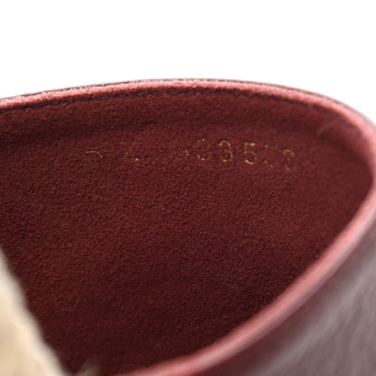 Chanel Calfskin CC Espadrille Mules 37 Burgundy 9 of 9