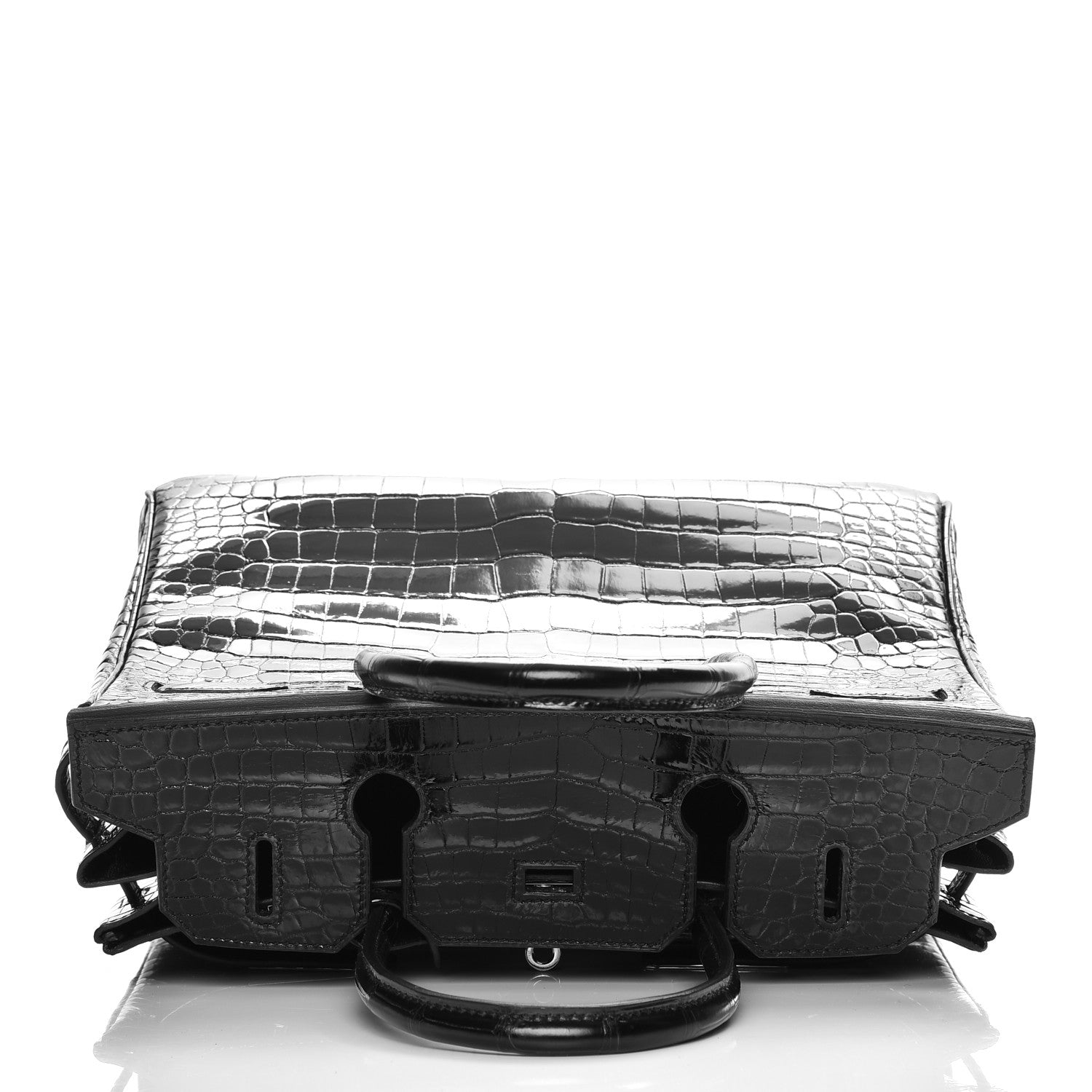 Hermes Shiny Porosus Crocodile Birkin 30 Black 30 of 38