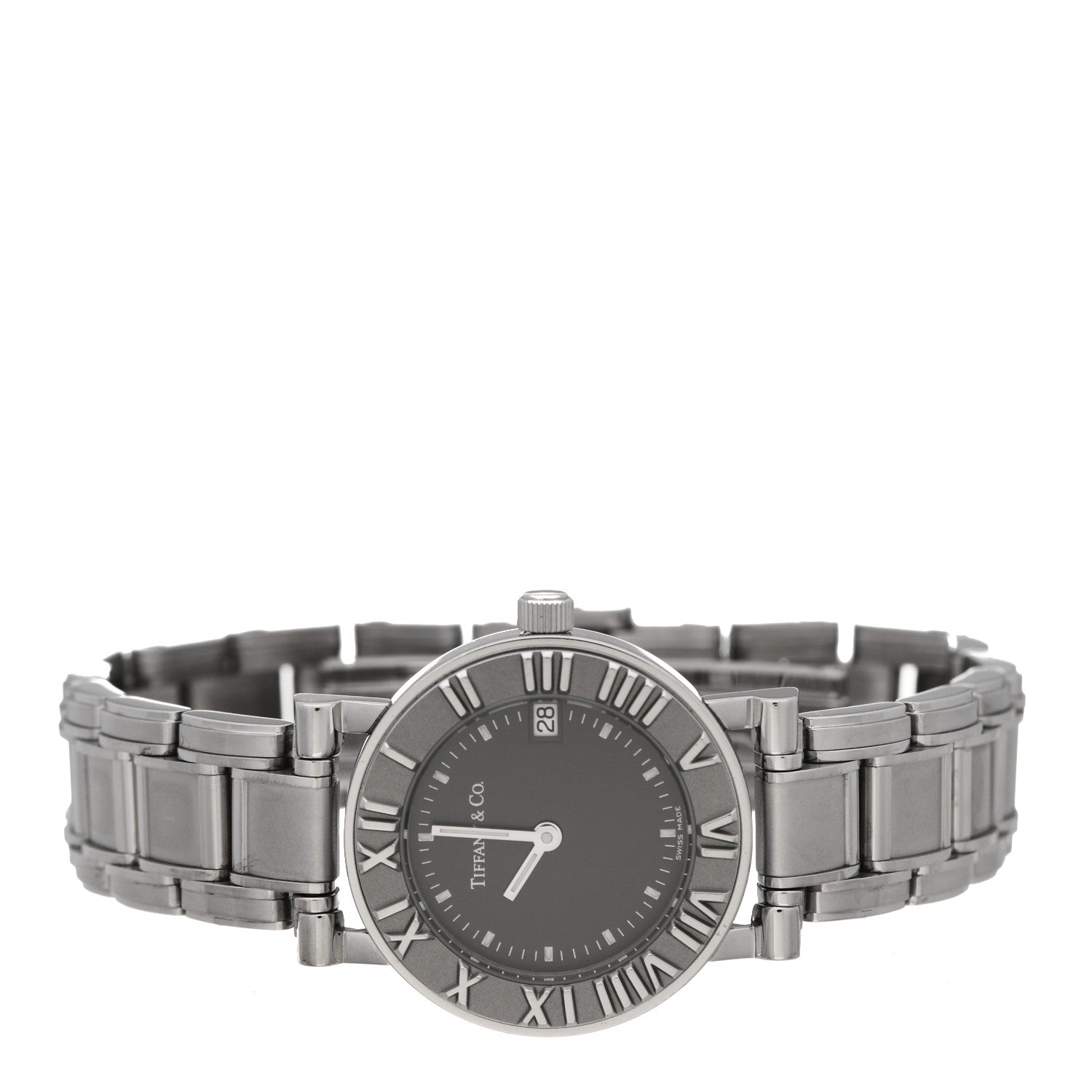 Tiffany Stainless Steel 25mm Atlas Quartz Watch Grey 2 of 4