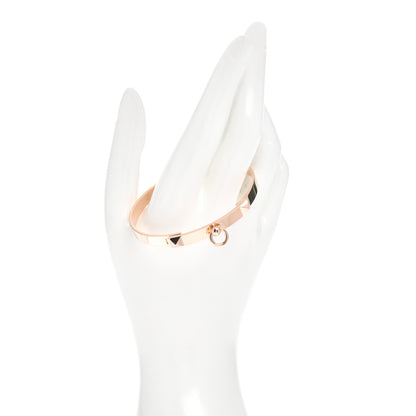 Hermes 18K Rose Gold PM Collier De Chien Bracelet ST 2 of 4