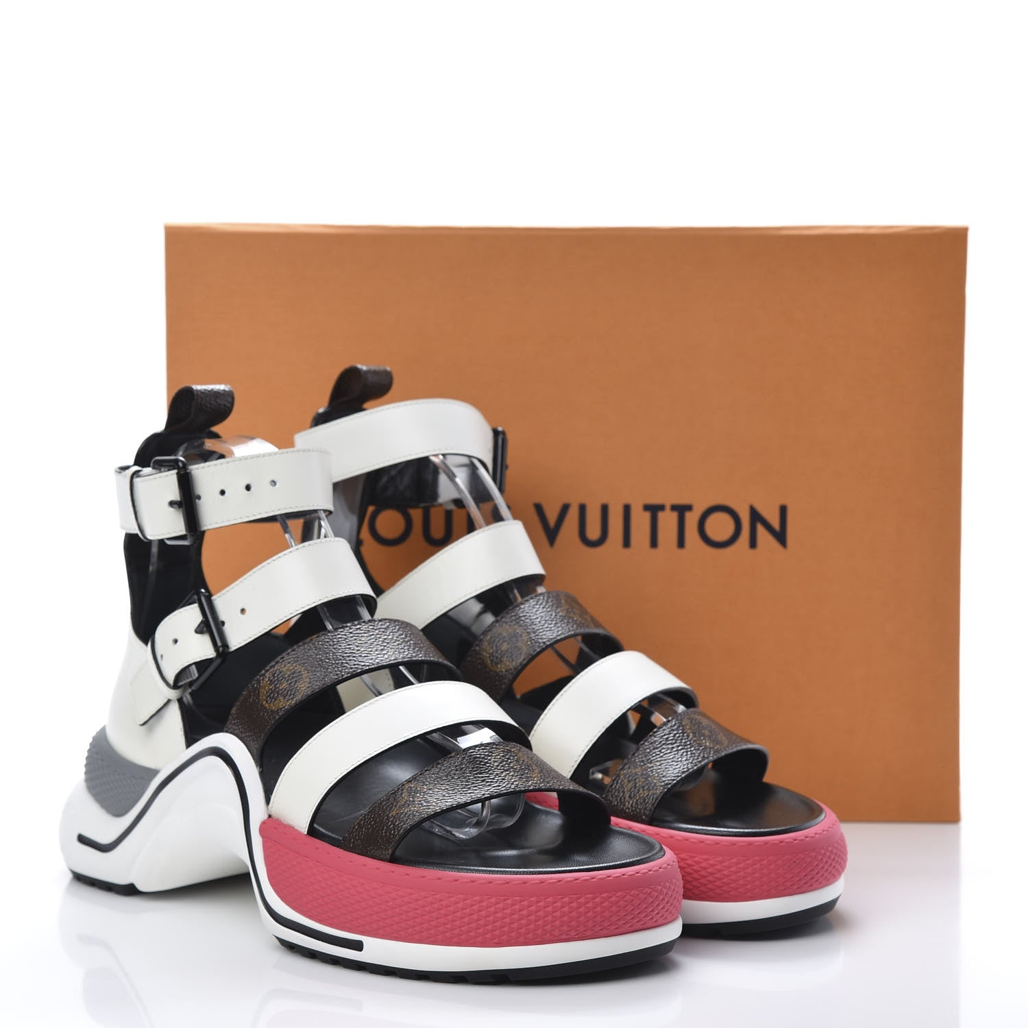 Louis Vuitton Patent Monogram LV Archlight Sandal 40 White 9 of 9