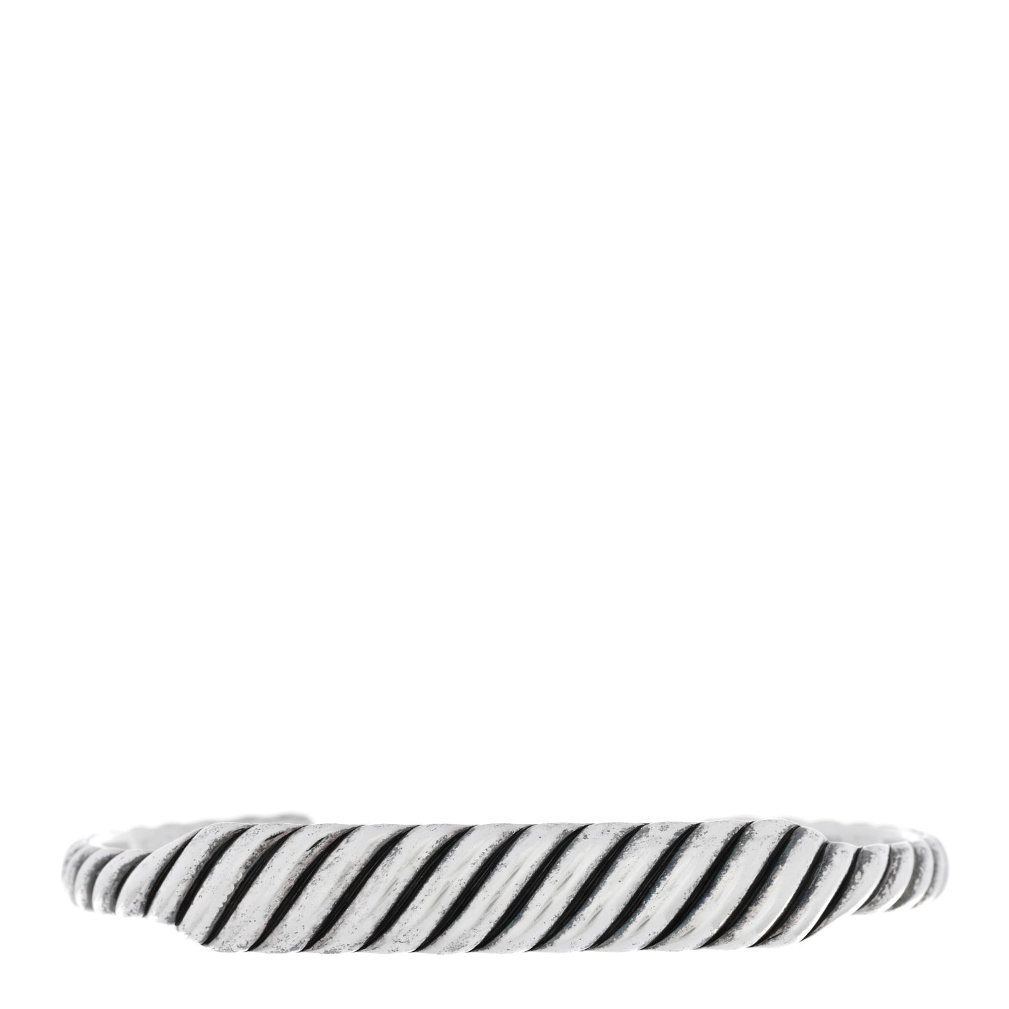 Sterling Silver Sculpted Cable Contour Bracelet