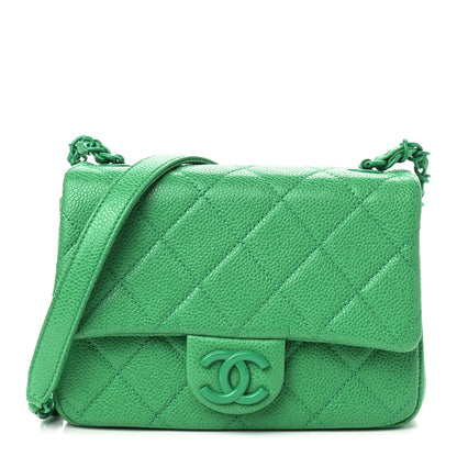 Chanel Caviar Quilted Mini Incognito Square Flap Green 1 of 9