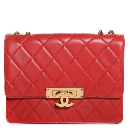 Chanel Lambskin Quilted Medium Golden Class Flap Red 1 of 8
