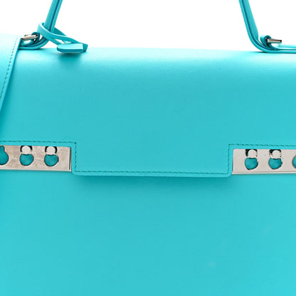 Delvaux Calfskin MM Tempete Satchel Turquoise 8 of 10