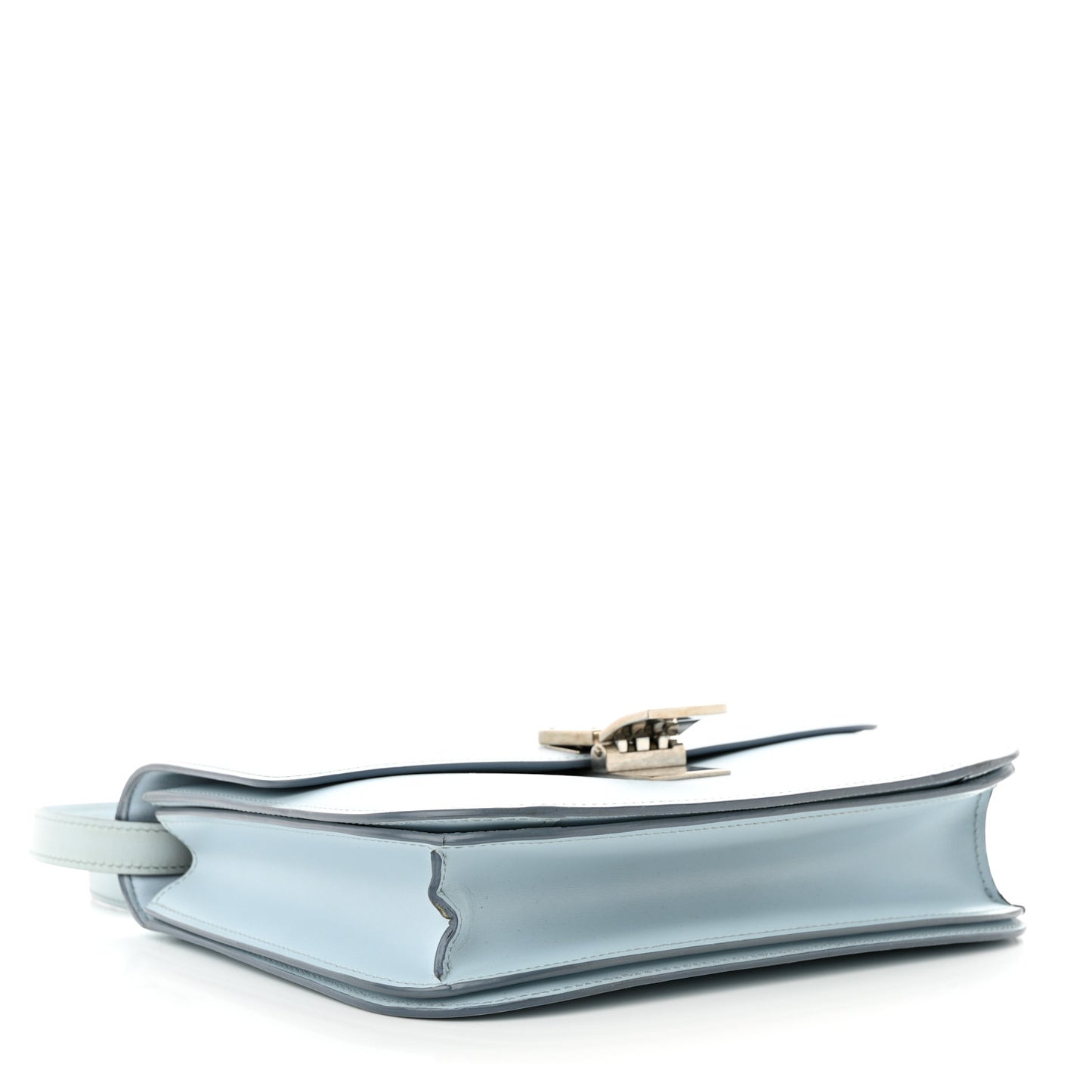 Box Calfskin Medium Classic Box Flap Bag Sky