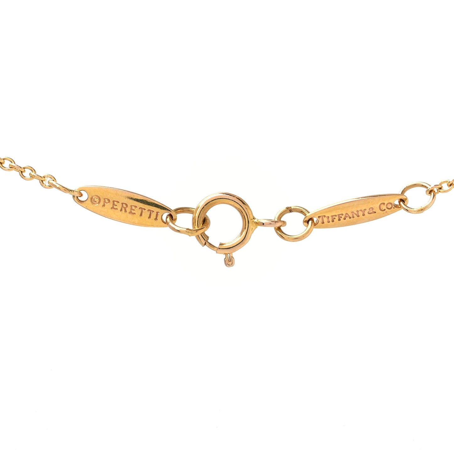 18K Rose Gold Diamond .03ct Elsa Peretti Diamonds by the Yard Pendant Necklace
