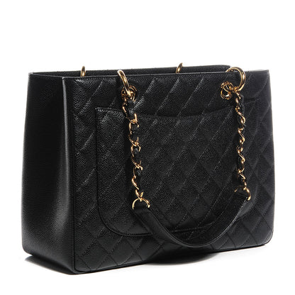 Chanel Caviar Grand Shopping Tote GST Black 3 of 8